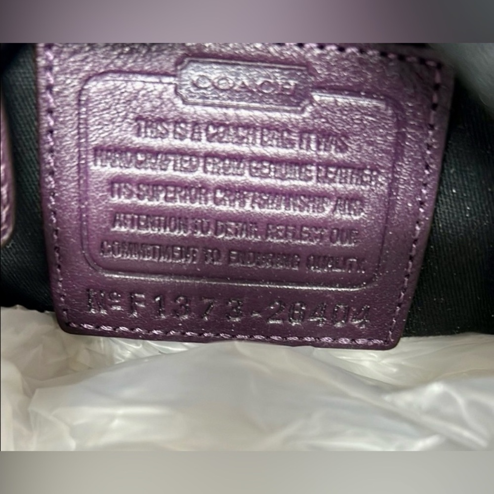 Coach Purple Studded Satchel  Bag - Picture 11 of 13